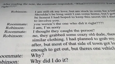 Full Conversation Exchange Between Charlie Kirk Suspect and Housemate